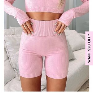 SARAHS DAY X WFA Seamless Pink Biker Shorts